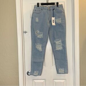 Refuge Mom High Rise Distressed Jeans Size 9